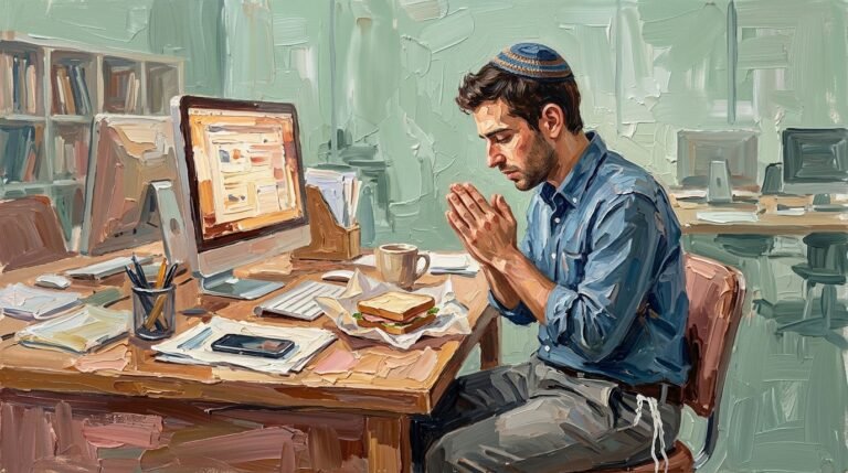 Birkat Hamazon When You're Eating Alone at your Desk - Birkat Hamazon at work | Sharei Bina